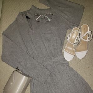 Grey tracksuit dress